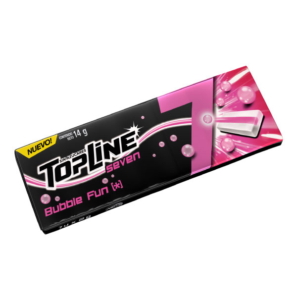 CHICLE TOPLINE 7 FUN TUTTI FRUTTI